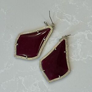 Kendra Scott Maroon Drop Earrings